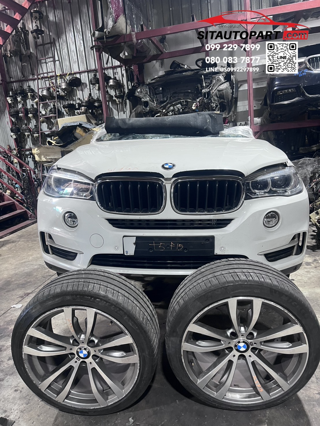 หัวตัด BMW X5 F15, อะไหล่ตัวถัง X5 F15, กันชนหน้า M Sport X5, ซ่อมชนหนัก BMW X5, ไฟหน้า F15 เชียงกง, แผงหน้า BMW F15